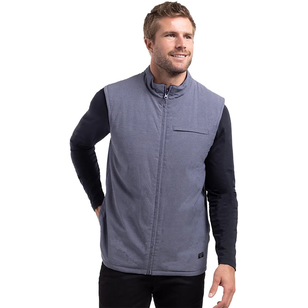Travis Mathew Damp Defense Mens Blue Golf Vest Mens 2XL XXL Zip Up Reversible
